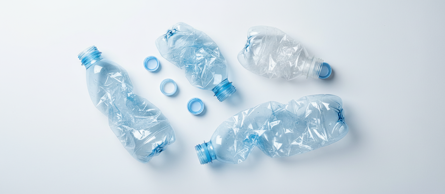 Single-use plastic bottles waste impact