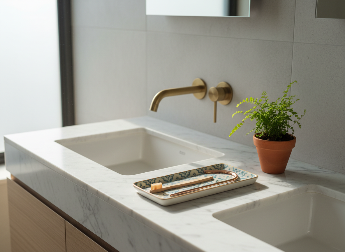 Eqo Logiq oral care on vanity